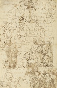 Het mystieke huwelijk van Sint-Catharina en andere studies door Paolo Veronese